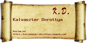 Kalvaszter Dorottya névjegykártya